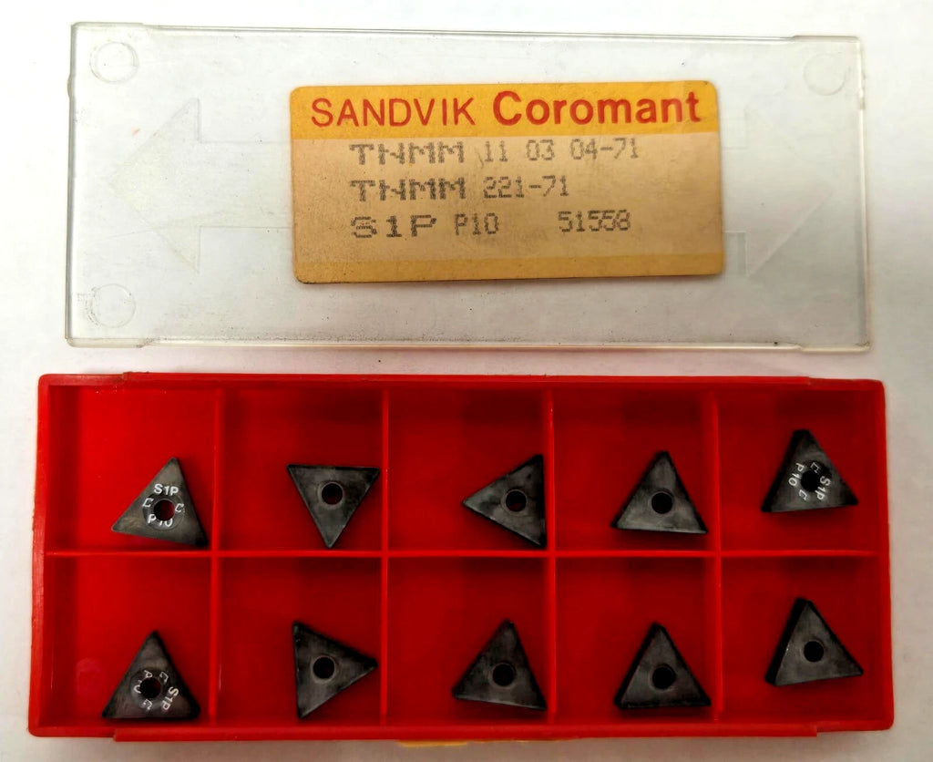 SANDVIK Coromant TNMM 221-71 S1P P10 11 03 04-71 Lathe Mill 10 Carbide Inserts