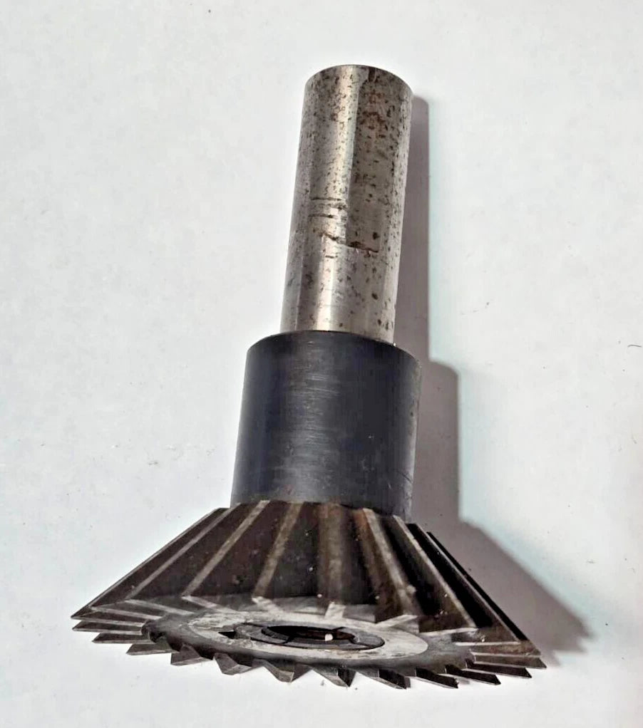 4" X 1" X 1-1/4" Single Angle Milling Cutter, 45° RH HSS End Mill