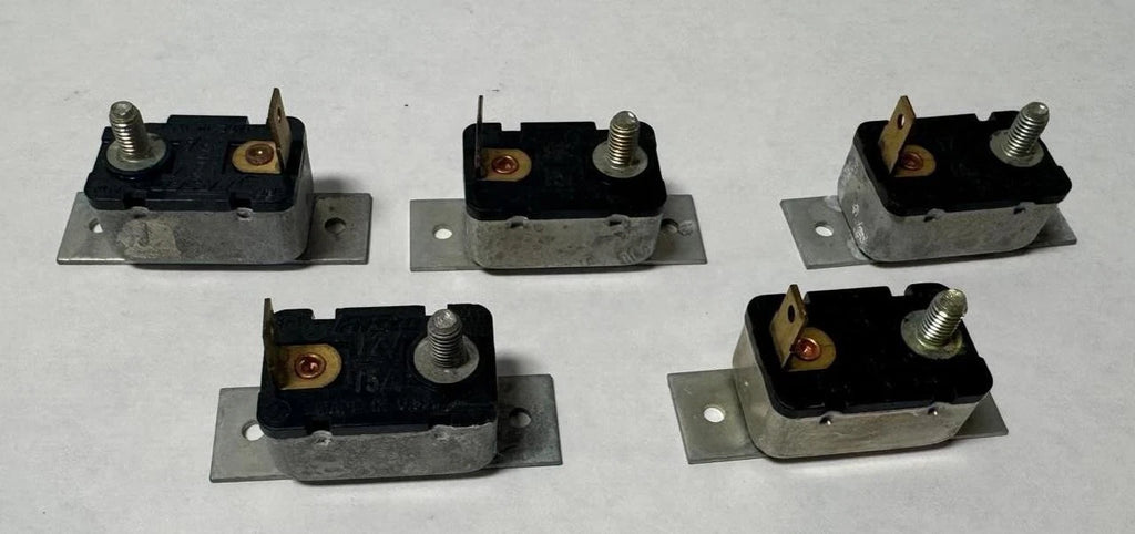 5 x Fasco USA AUTO RESET CIRCUIT BREAKER ELECTRIC WIRING SWITCH CAR FUSE 12V 15A