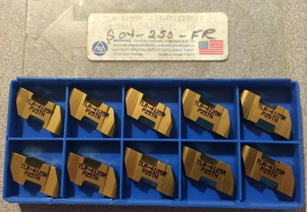 SANDVIK Coromant TLR 4125R P25TN TN6B Lathe Grooving Carbide Inserts 10 Pcs Gold
