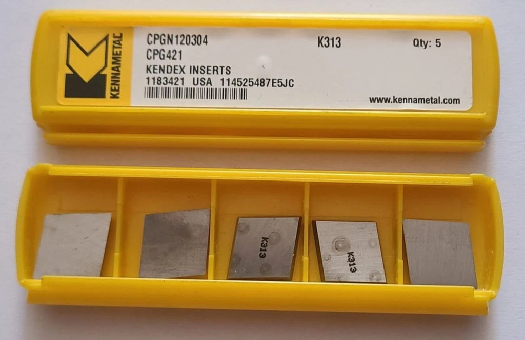 5 Pcs Kennametal CPG 421 K313 CPGN 120304 Turning Carbide Inserts Lathe Kendex