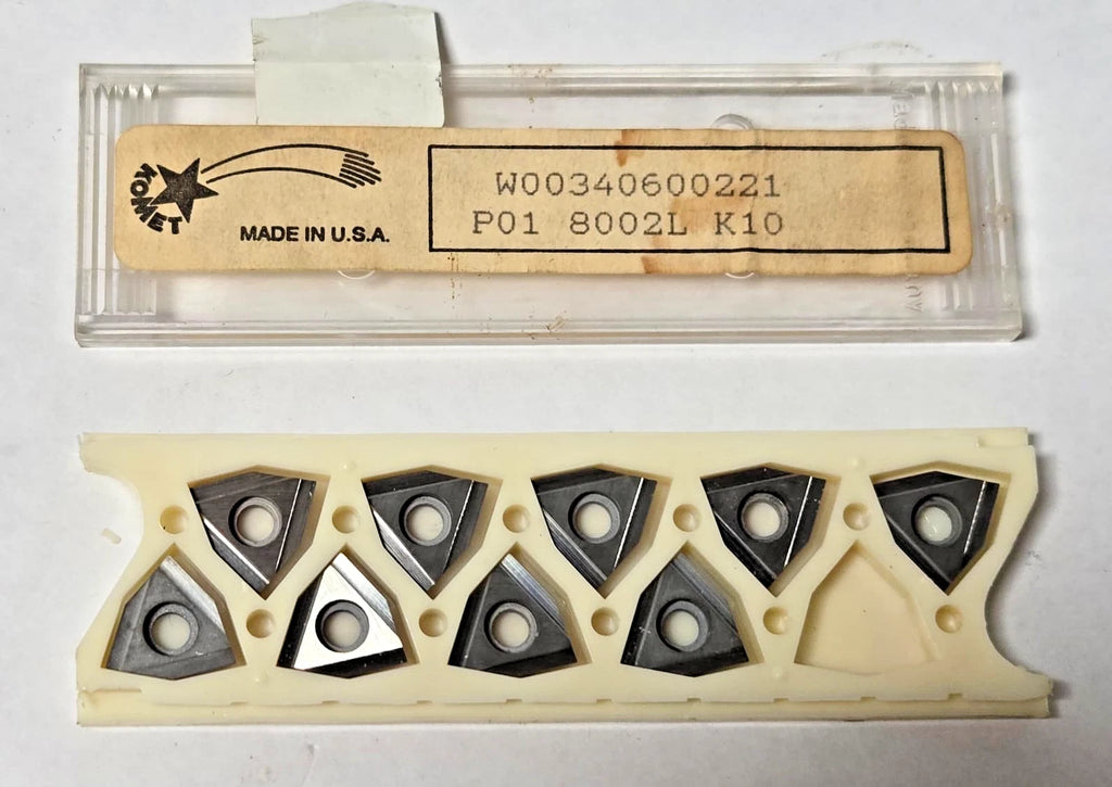 Komet USA W00340600221 P01 8002L K10 Lathe Mill Carbide Inserts 9 Pcs New