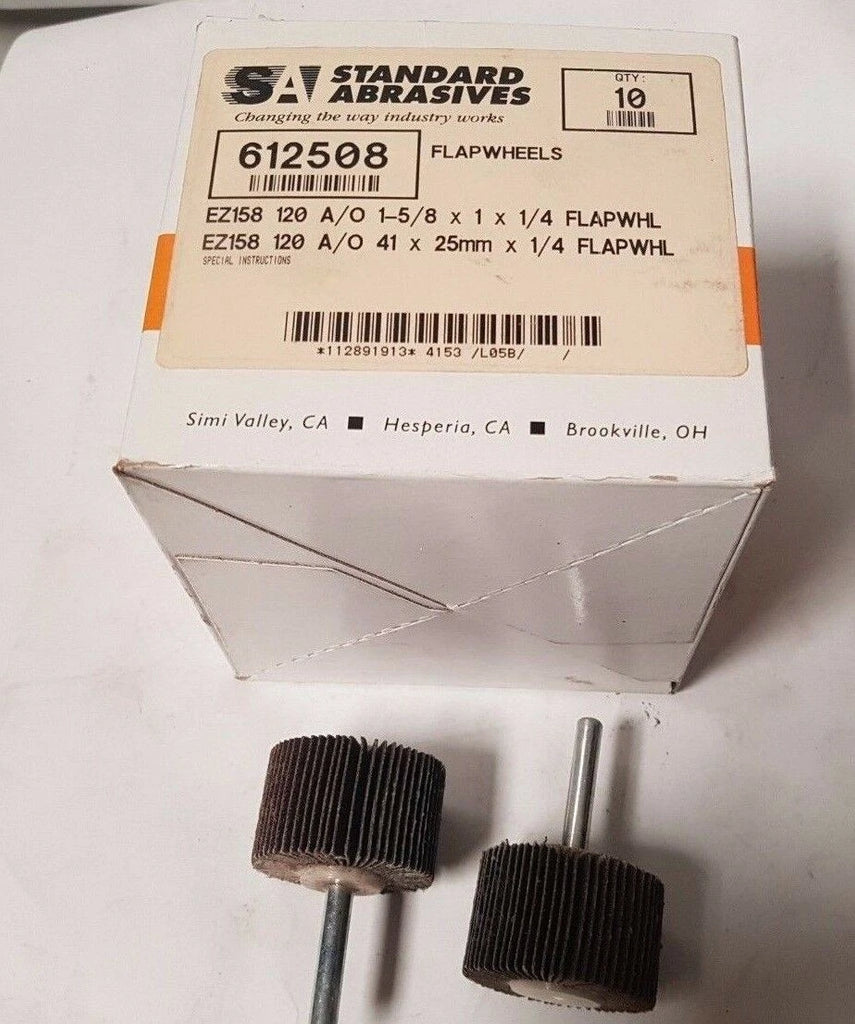 10 Pcs Standard Abrasives 1-5/8 x 1 x 1/4 Disc Scotch Hole 612508 Flap Wheel New