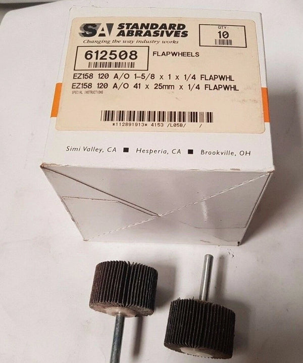 10 Pcs Standard Abrasives 1-5/8 x 1 x 1/4 Disc Scotch Hole 612508 Flap Wheel New