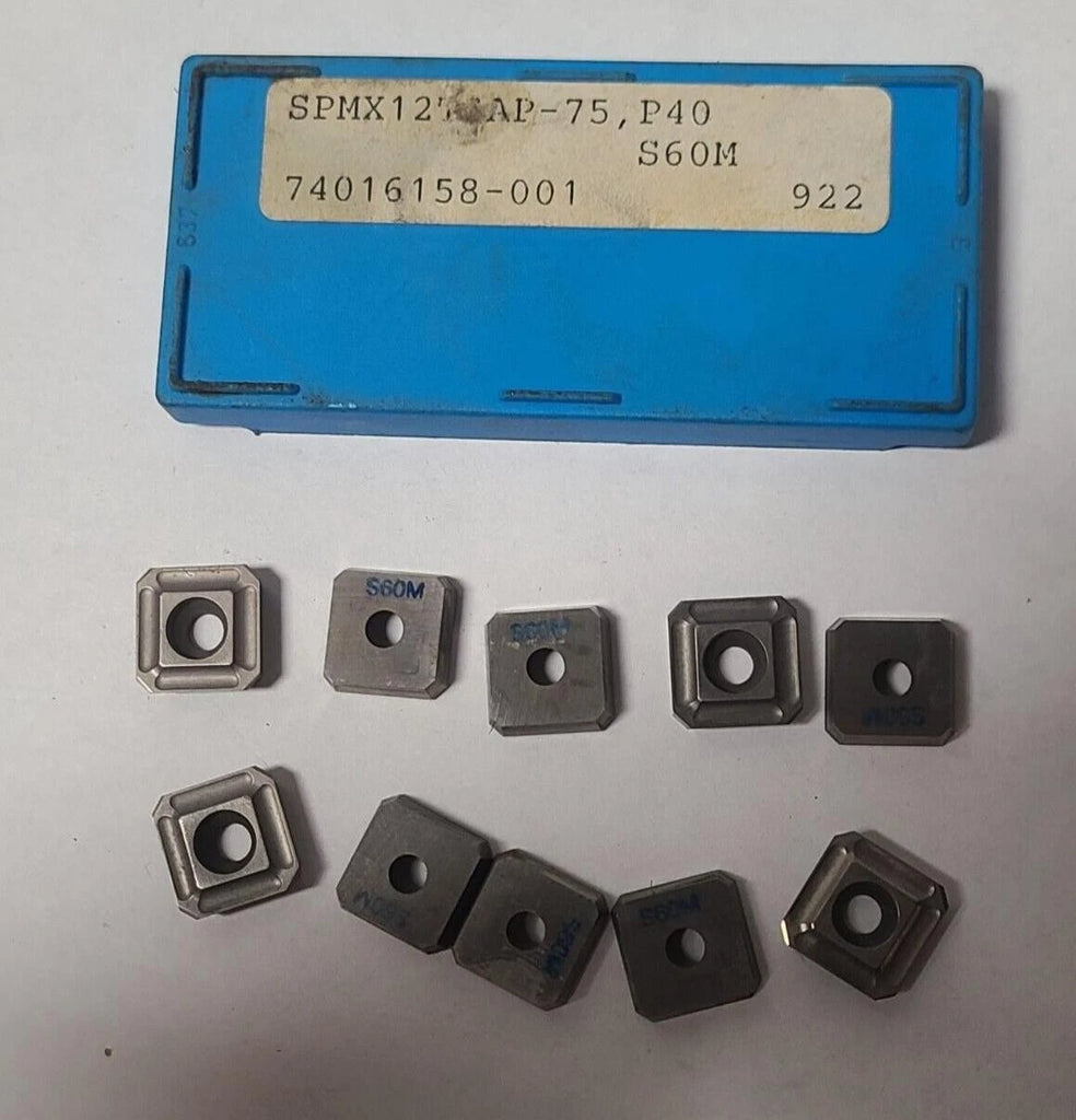 10 Pcs Seco SPMX12T3AP-75 P40 S60M Carbide Inserts Lathe New