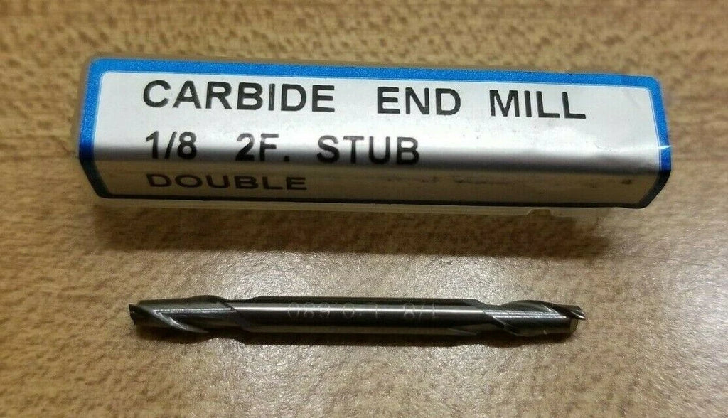 Carbide End Mill 1/8 2 F Stub Double Ended
