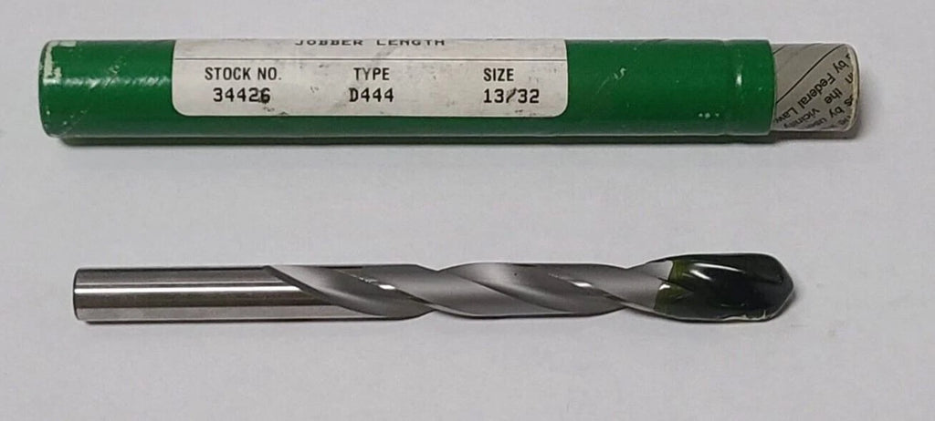 Precision Twist PTD 13/32 D444 Carbide-Tipped Drill HSS Jobber Length USA New