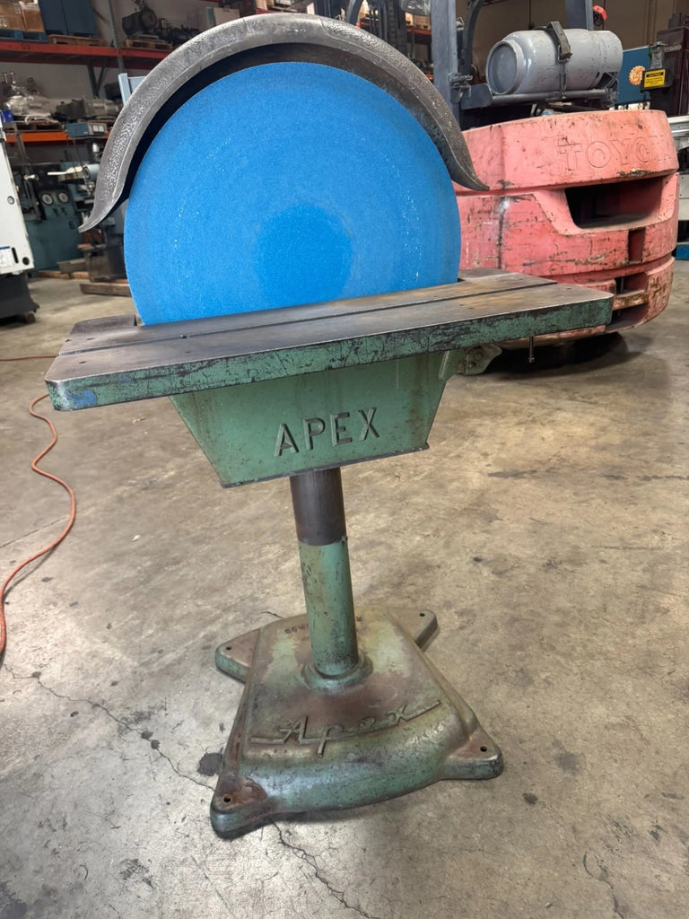 20 Inch Original Apex Disc Sander Grinder Model 20-D Motor Needs Repair