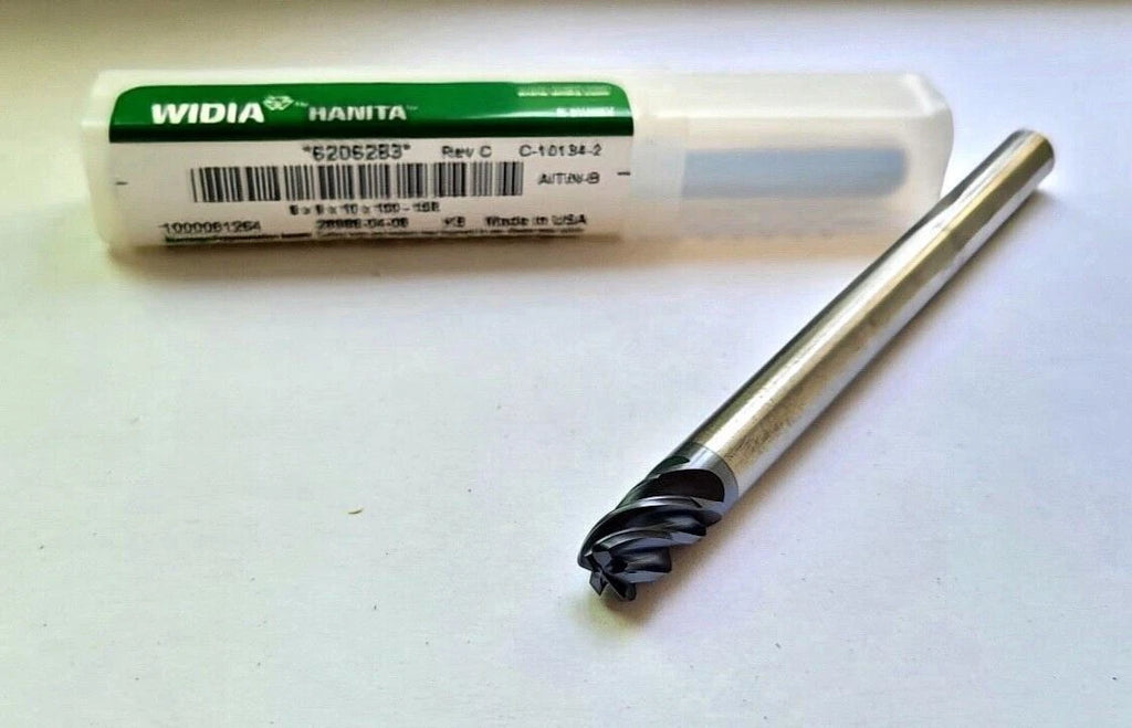 WIDIA HANITA 6206283 8 x 8 x 10 x 100 -15R K8 C-10134 CARBIDE END MILL 8 mm