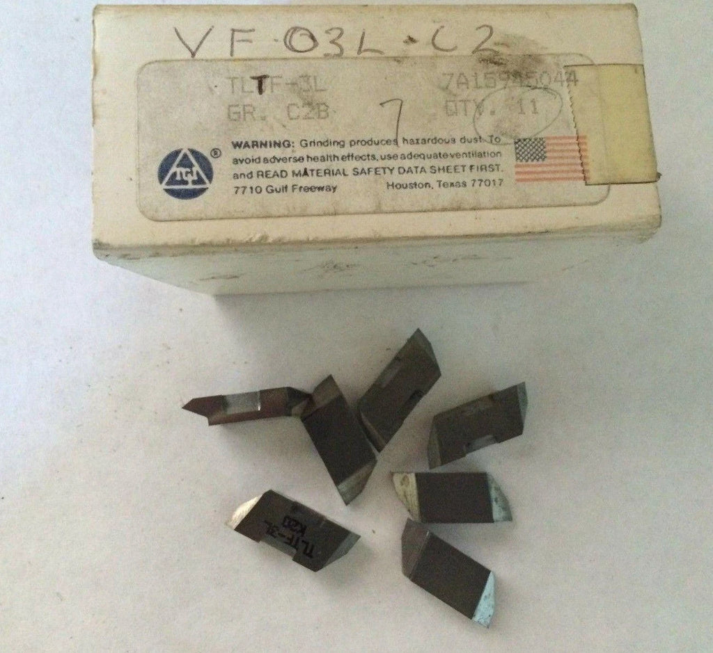 7 Pcs TGI USA Made VF 03L C2 TLTF 3L C2B Lathe Grooving Carbide Inserts Tools