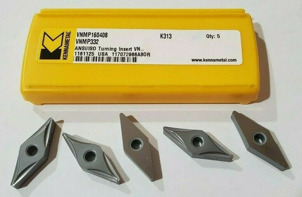 KENNAMETAL VNMP160408 VNMP332 ANSI/ISO TURNING INSERT K313 CARBIDE 5 PCS