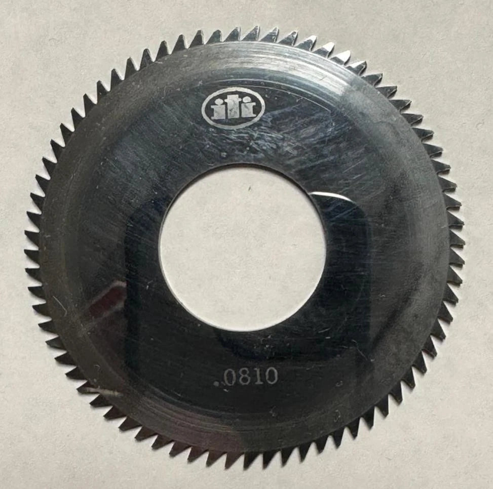 Solid Carbide Slotting Slitting Jeweler Blade Saw .0810 Bore Mill