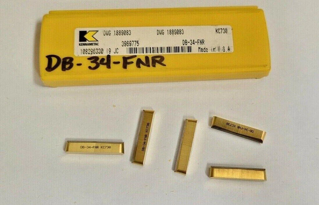 KENNAMETAL DWG 1889083 KC730 DB-34-FNR Carbide Inserts Grooving 5 Pcs New