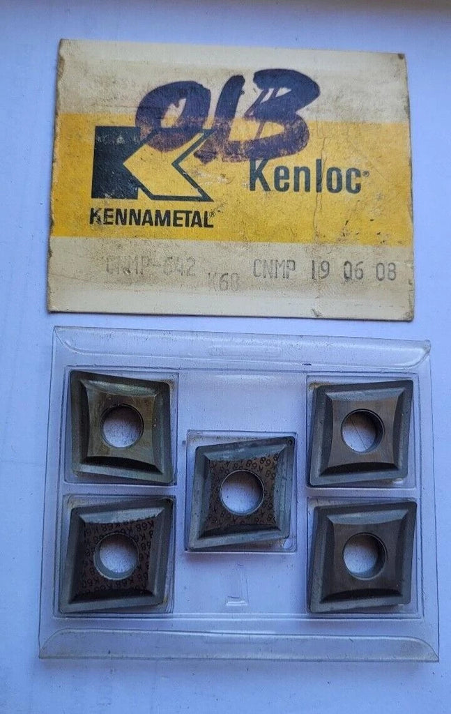 5 Pcs KENNAMETAL CNMP 642 K68 KENLOC Carbide Inserts CNMP 19 06 08