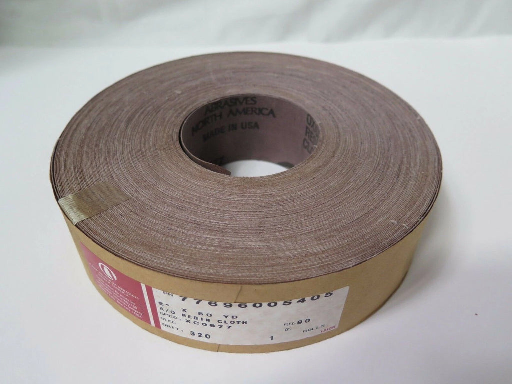 Carborundum A/O Resin Cloth 2" x 50yds 77696005405 Grit 320 Spec: XC0877 New