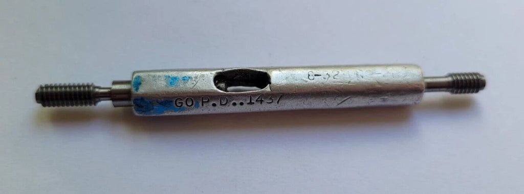 8-32 UNC 2B GO & NO GO Thread Plug Gage GO P.D. .1437 & NOGO P.D. 1475