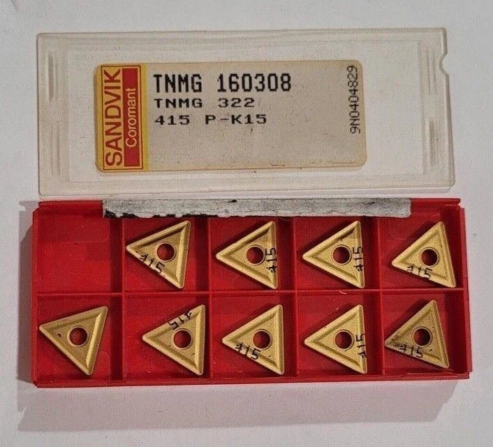 9 Pcs SANDVIK Coromant TNMG 322 415 P-K15 Carbide Inserts New Tool TNMG 160308