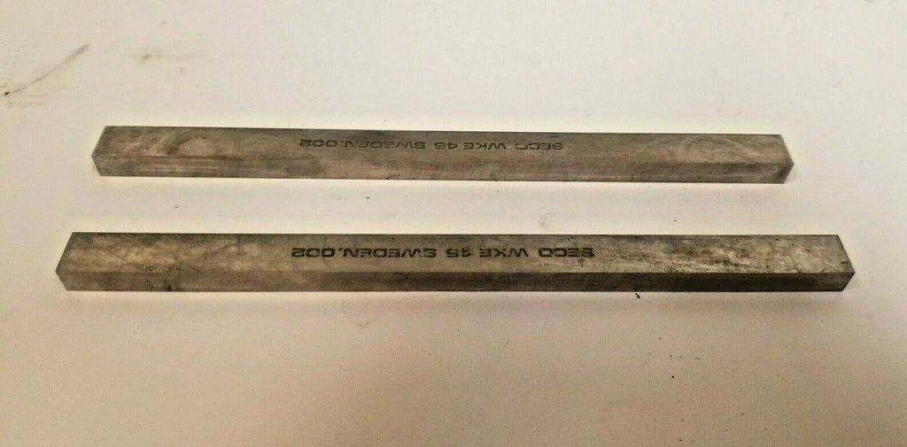 3/8 x 1/4 x 6 Lathe Tool Cutting HSS Bit Blank SECO WKE 45 High Speed Lot of 2