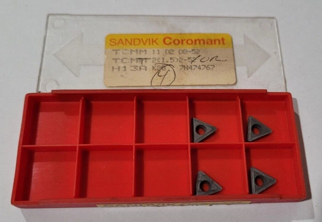4 Pcs SANDVIK Coromant TCMM 11 02 08 2 (1.5)2-52 H13A K20 Lathe Carbide Inserts