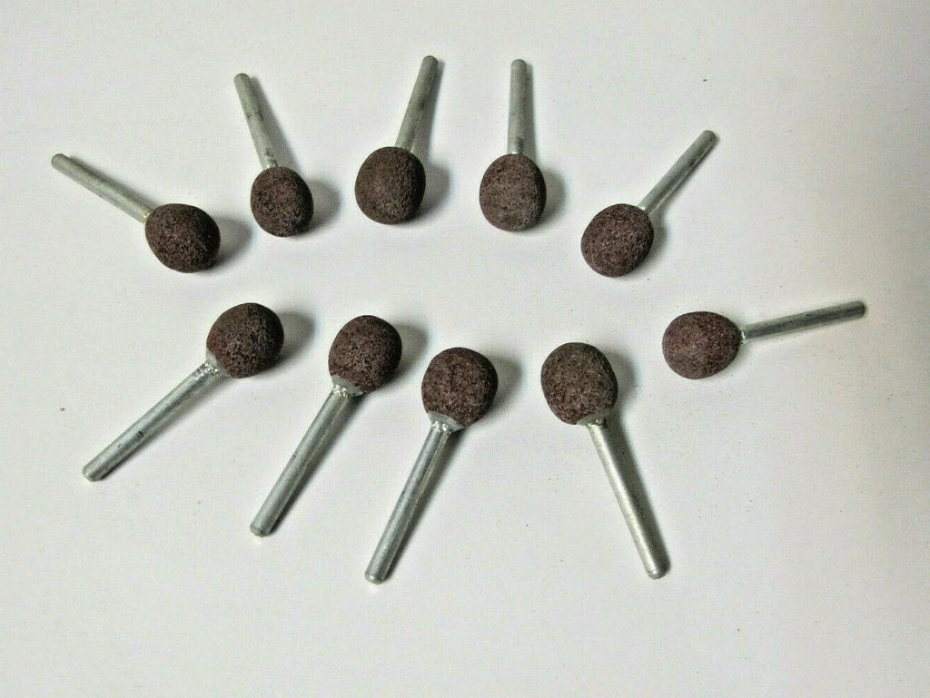 Aluminum Oxide Mounted Point Grinding Wheel Ball End 1/2" Dia B121 Lot of 10