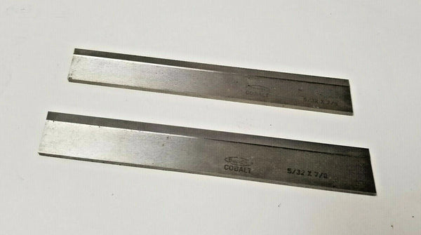 2 New 5/32 x 7/8 x 6" Square Lathe Tool Cutting HSS Blank Bit COBALT BESLY USA