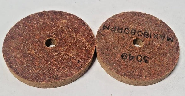 Lot of 2 Wheel Grinding Abrasive 3049 18080 RPM 3 x 3/8 x 3/8 A24-J16-FA2