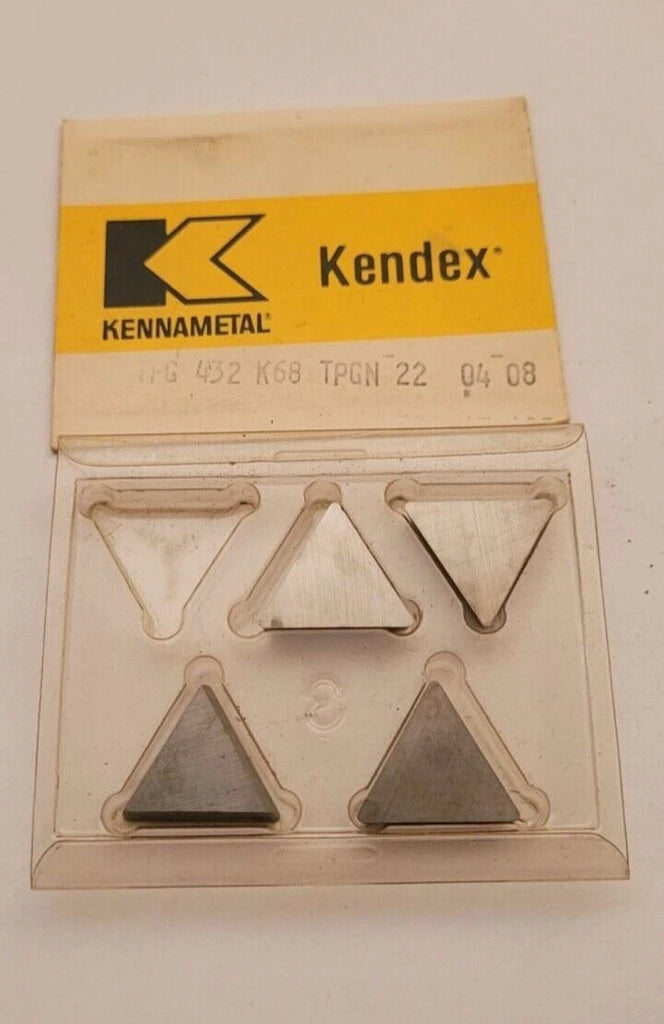 4 PCS KENNAMETAL TPG 432 K68 TPGN 22 04 08 Kendex Carbide Inserts Lathe