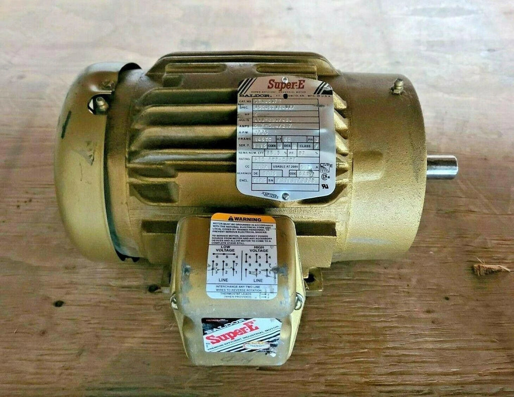 BALDOR 2 HP 1725 RPM SUPER-E MOTOR CEM3587T 208-230/460V