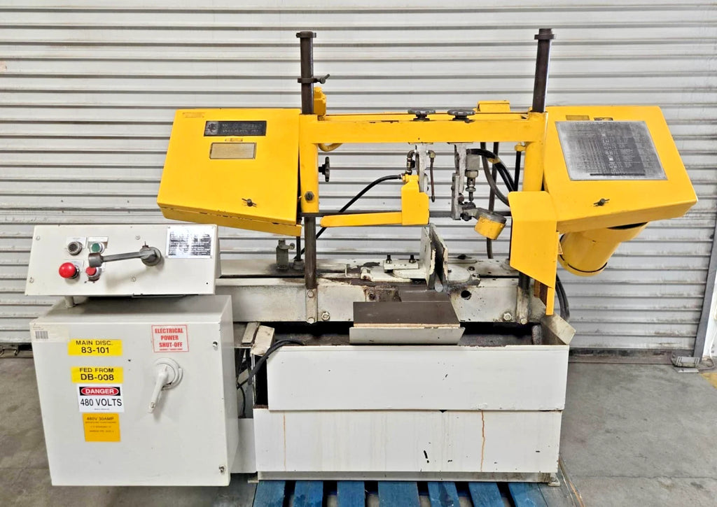 W. F. Wells Sons Horizontal Band Saw Semi-Automatic W-9 Double Column Bandsaw