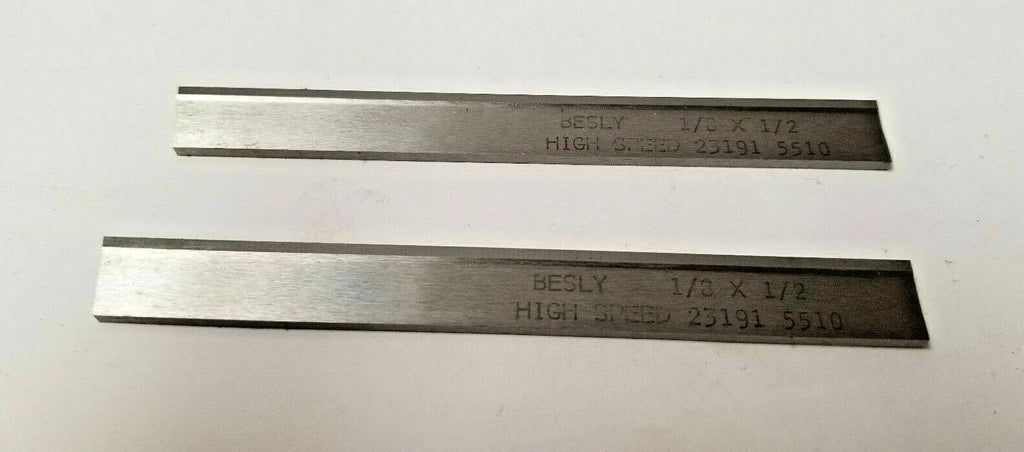 2 New 1/8 x 1/2 x 4.5" Square Lathe Tool Cutting HSS Blank Bit BESLY USA