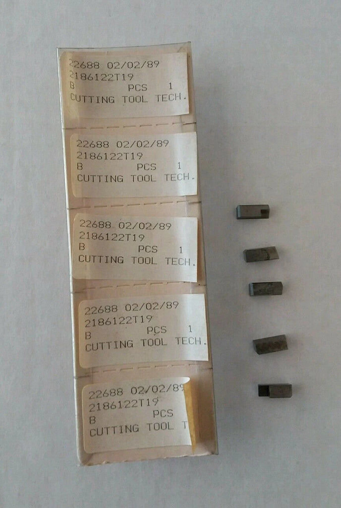 Cutting Tool Tech. 5pcs 22688 Carbide Inserts 2186122T19 Grooving New