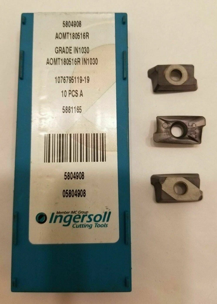 3 Pcs Ingersoll Cutting Tools AOMT180516R IN1030 5804908 Lathe Carbide Inserts