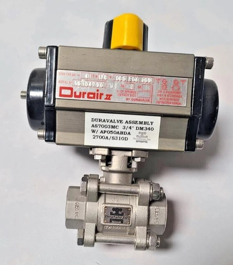 DuraValve Assembly Durair II AS7003MC 3/4 DM340 2700A / S310D Actuator Valve