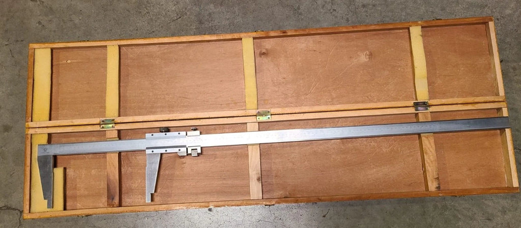 Vernier Caliper 0-40" / 0-1000 mm 100 cm Wooden Case Heavy Duty