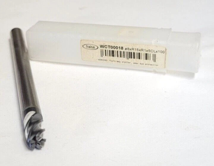 fraisa WCT00018 8xR15xR1x5CLx100 END MILL 5 Flute Carbide New