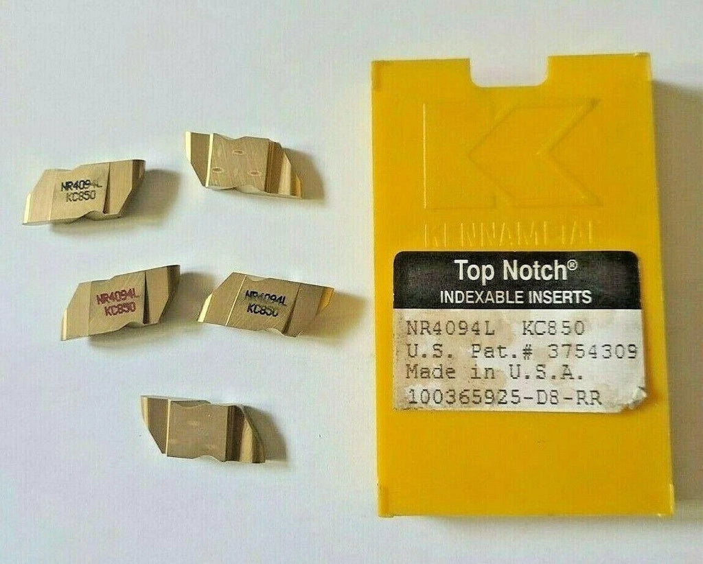 Kennametal 5 Pcs Top Notch Carbide Grooving Indexable Inserts NR 4094L KC850 New