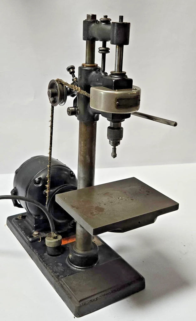 Watchmaker Drill Press Cleveland Duplex Machinery Emerson Motor Vintage Antique
