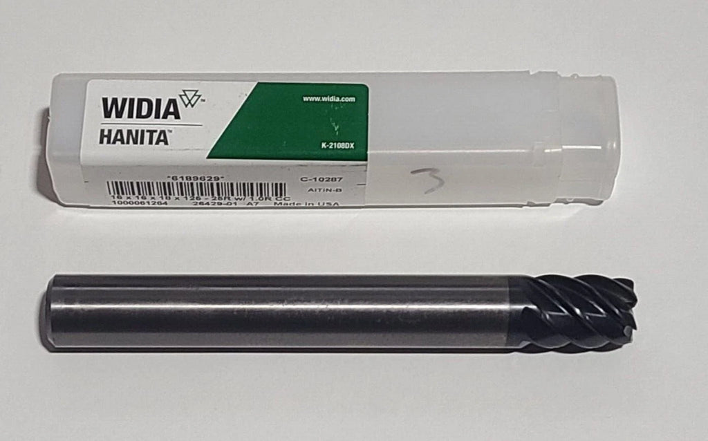 NEW WIDIA HANITA SOLID CARBIDE 16 mm END MILL 6 FLUTE TOOL BIT 16 x 18 x 125 25R