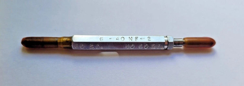 6-40 NF-2 Hemco GO & NO GO Thread Plug Gage GO P.D. .1218 & NOGO P.D. 1194