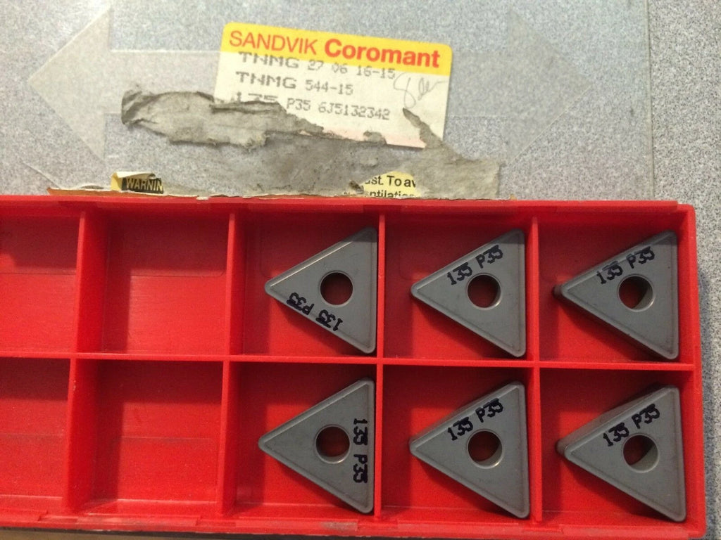 SANDVIK Coromant TNMG 544-15 135 P35 Lathe Carbide Inserts 6 Pcs New Tools