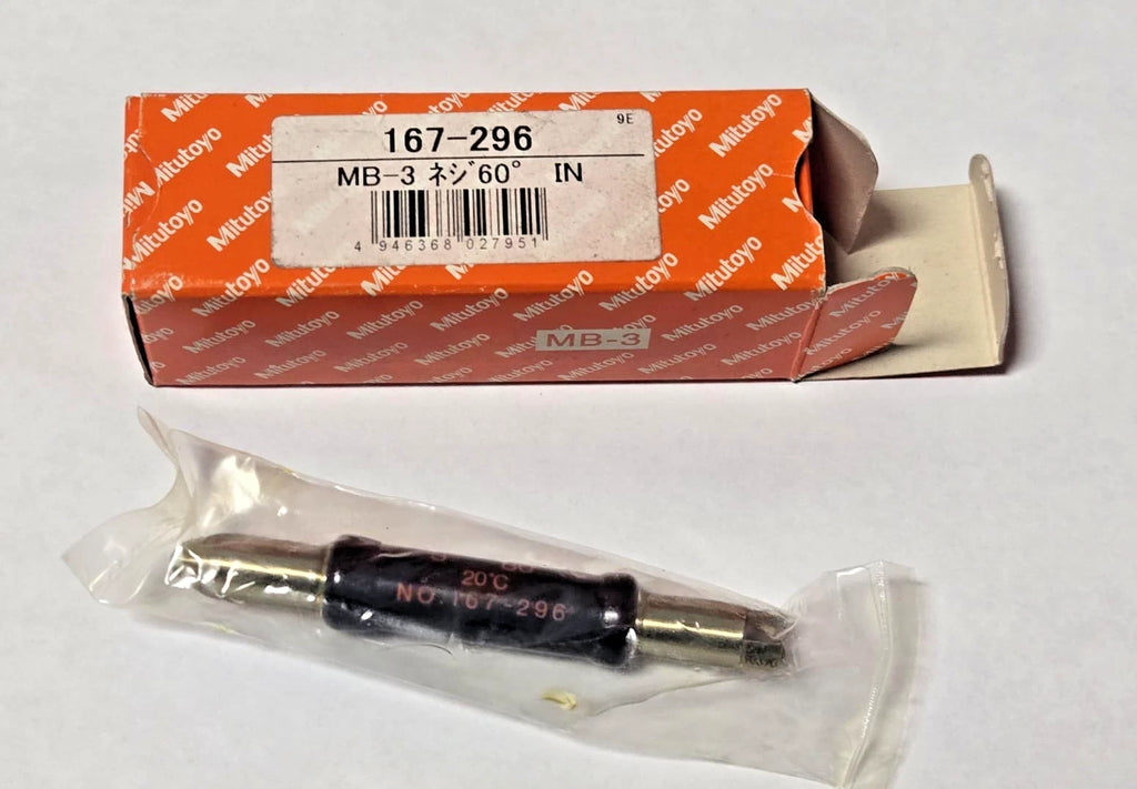 Mitutoyo 167-296 Screw Thread 60 Degree 3" Micrometer MB-3