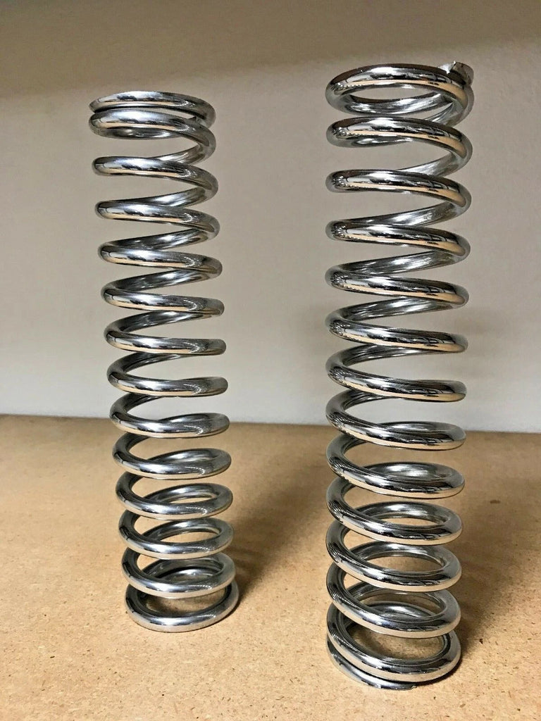 Lot of 2 Works Performance Compression Spring 10.25" Long 150Lb .331 Wire Chrome