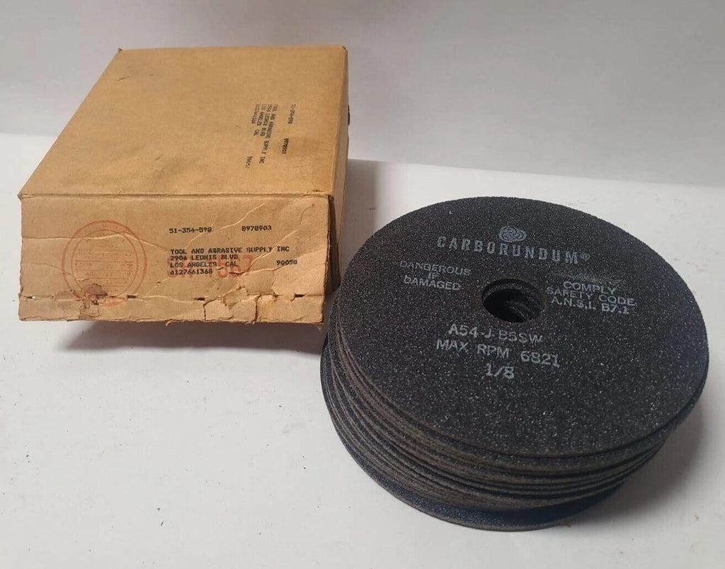 Lot of 20 Pcs Carborundum A54 J 7 x 1/8 x 1-1/4 Grinding Wheel Abrasive Cut Off