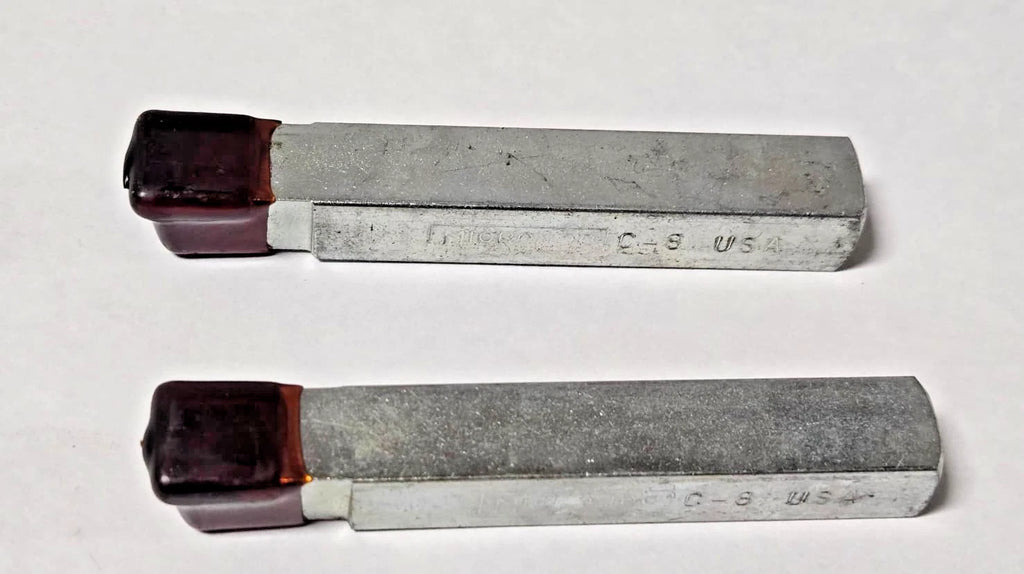 Lot of 2 MICRO 100 C-8 Carbide Tipped Brazed Turning Tool Bit USA 1/2 x 1/2