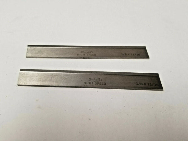 2 New 1/8 x 11/16 x 5" Square Lathe Tool Cutting HSS Blank Bit BESLY USA