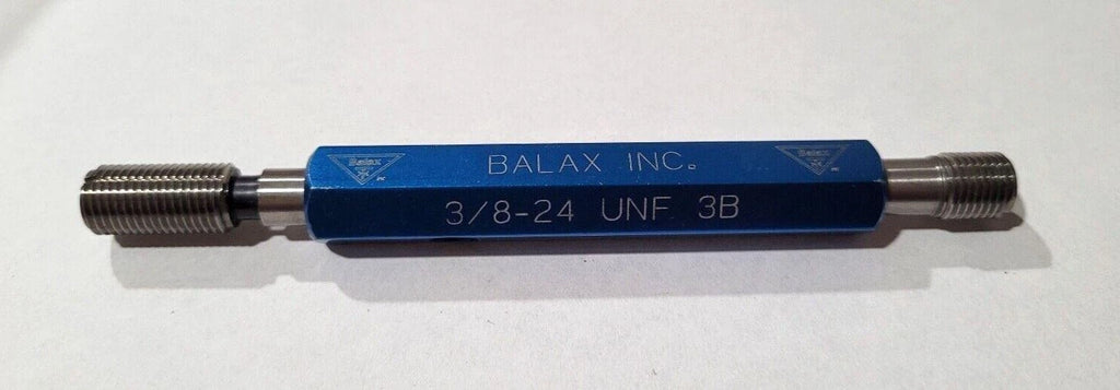 3/8-24 UNF-3B BALAX GO & NO GO Thread Plug Gage GO P.D. .3479 & NOGO PD .3516