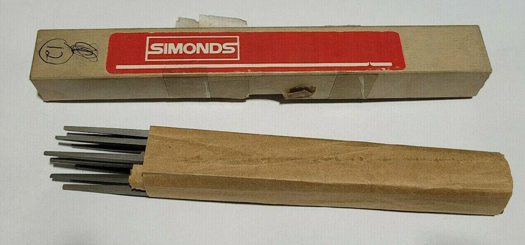 12 Pcs Simonds 6" x 3/16 Round Straight Files 84-185500 NS 10789 New