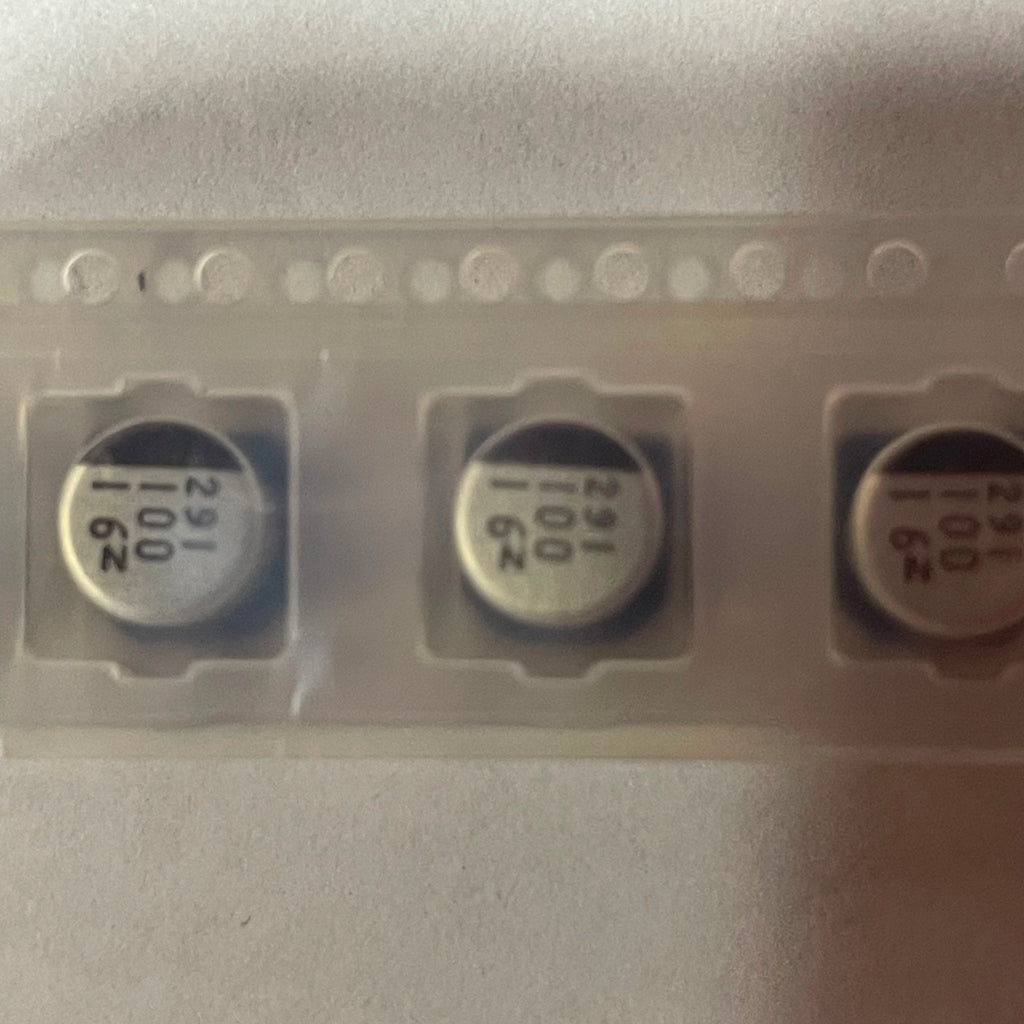 Lot of 400 NIC Components NACZ101M16V6.3X6.3TR13 Electrolytic Capacitor 49233-04