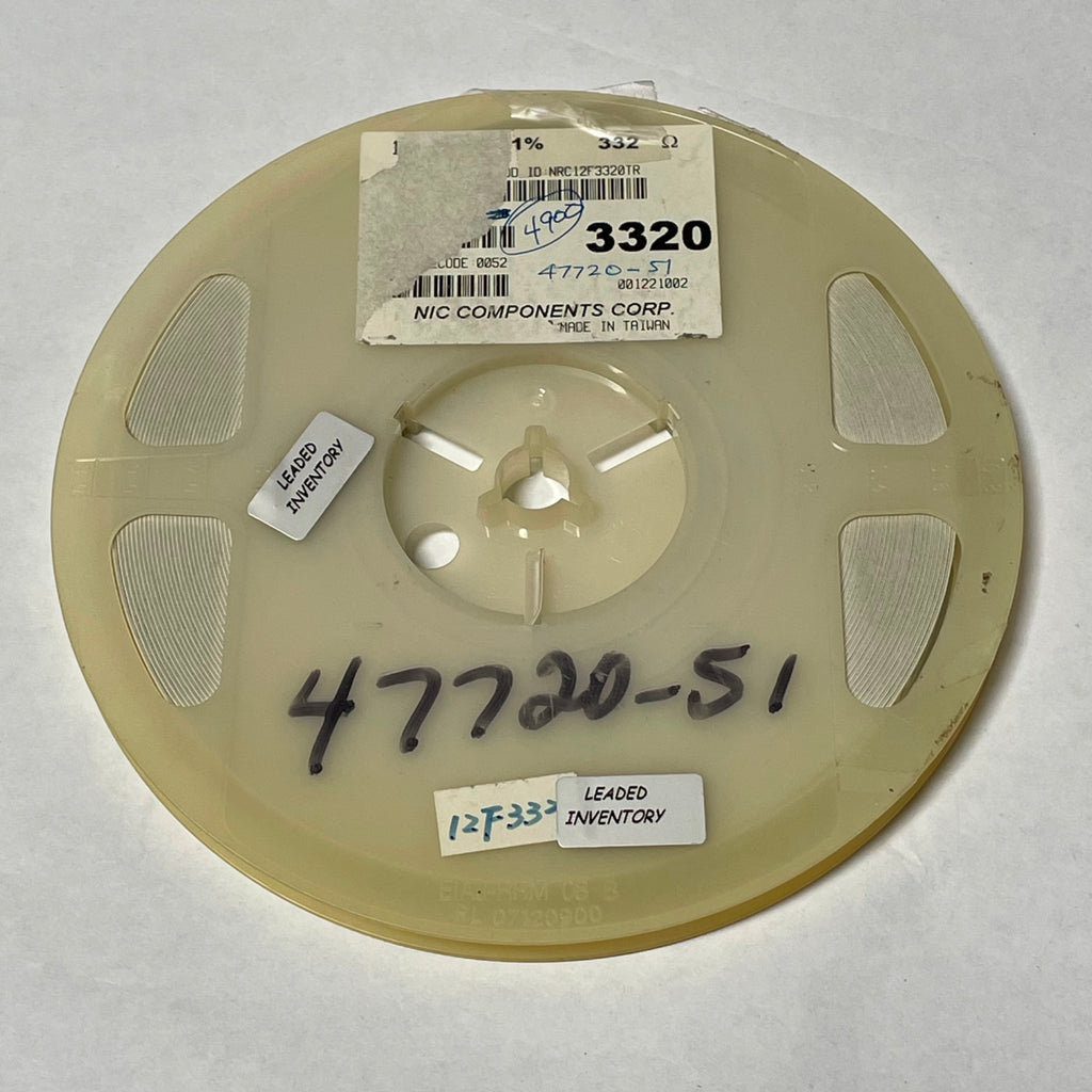 Reel of 4800 NIC COMPONENTS NRC12F3320TR Resistor 0.25w 1% 332 Ohm 47720-51
