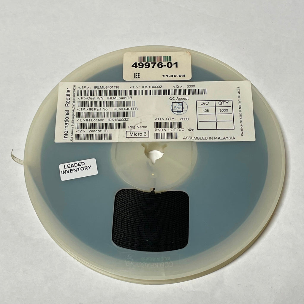 Reel of 2900 Internation Rectifier IRLML6401TR SOT-23 1.1MM 1.8V MOSFET 49976-01